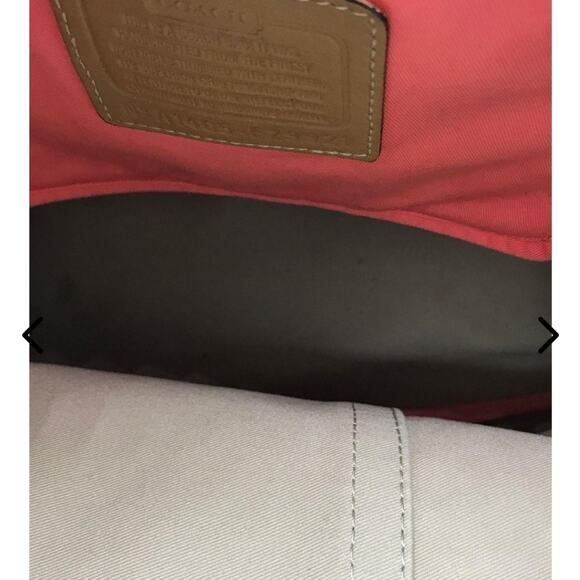 COACH GUC HADLEY STRIPED CANVAS LARGE TOTE BAG - Picture 6 of 8